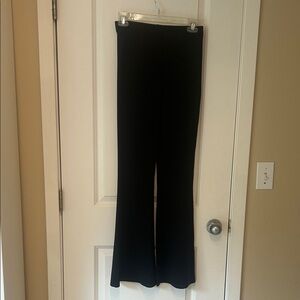 H&M Black Boot-Cut Wide-Leg Pants